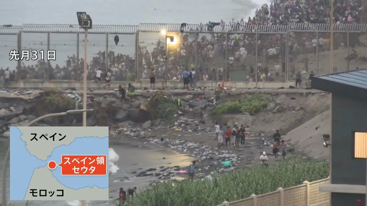 6万人が一斉に国境越え、死者57人…スペイン飛び地で何が