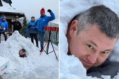 ポーランド人男性、雪に2時間12分埋まり世界記録達成